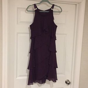 Eggplant chiffon dress